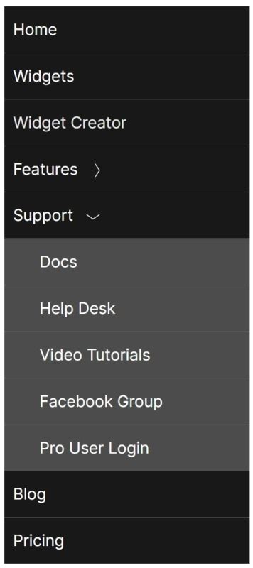 Accordion Menu Elementor Addons Widgets