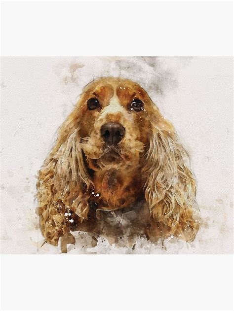 Elegant Cocker Spaniel Portrait in Watercolor