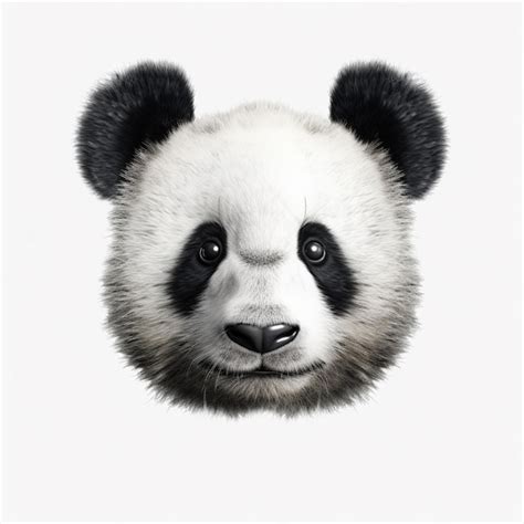 O rosto de um urso panda é mostrado pelo preto Foto Premium