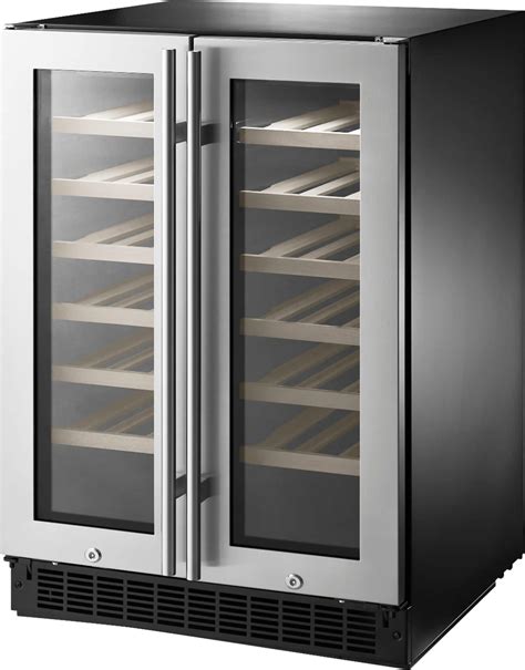 Insignia Dual Zone Wine And Beverage Cooler With Glass Doors Stainless