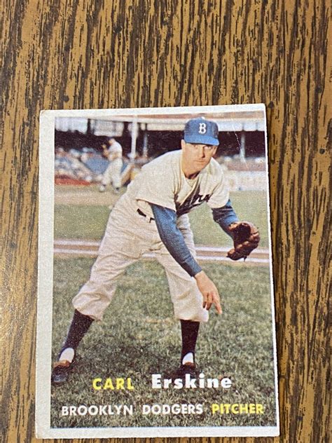 1957 Topps Set Break 252 Carl Erskine EXCELLENT EBay