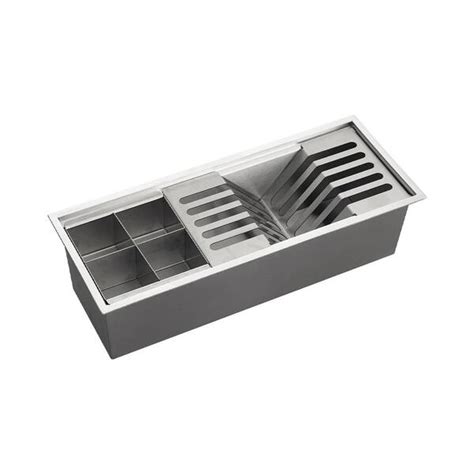 Escorredor Embutido Para Cozinha Gourmet Aço Inox 304 Waiana 45x18 Cm