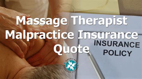 Massage Therapist Malpractice Insurance Quote