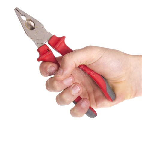 Hand Holding Pliers Stock Image Image Of Hand Cutting 33425573