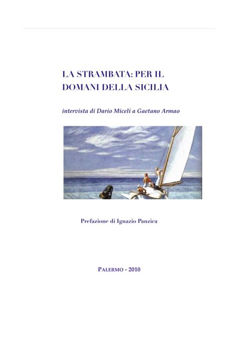 La Strambata Per Il Domani Della Sicilia Gaetano Armao