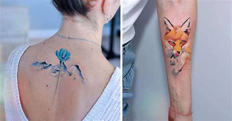 Splendid Watercolor Tattoo Designs By Aleksandra Katsan Sortra