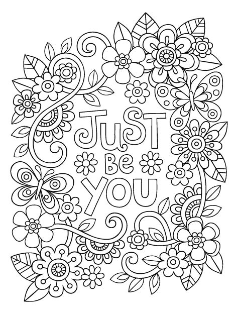 Free Printable Sayings Coloring Pages