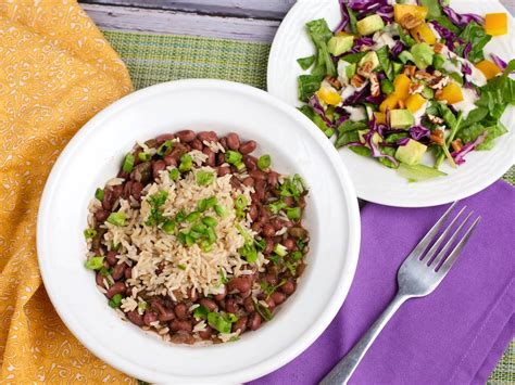 Saucy Cajun Red Beans & Rice with Mardi Gras Side Salad - Plant Fueled Life