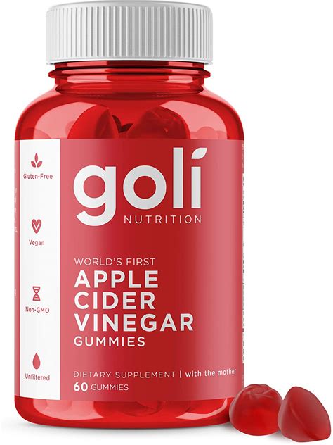 Apple Cider Vinegar Gummy Vitamins By Goli Nutrition Immunity And Detox