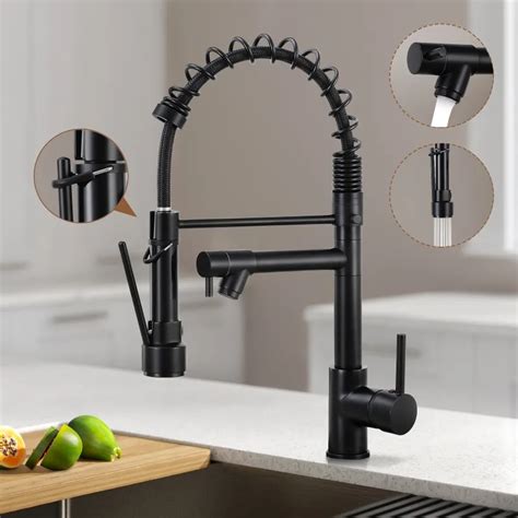 Grifo Con Resorte Extra Ble Para Fregadero De Cocina Mezclador De Agua