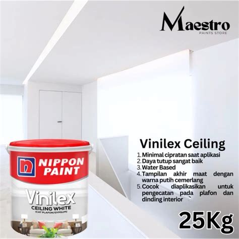 Jual Cat Nippon Vinilex Ceiling 25kg Plafond Gypsum Shopee Indonesia