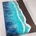 Ocean Wave Walnut Epoxy Charcuterie Board W Handles Cheese Board