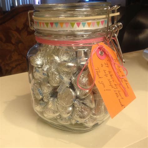 Mason Jar With Hershey S Kisses A Simple And Sweet T For Any Teacher Birthday Ts