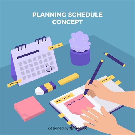 Plantilla Moderna De Horario De Planificaci N Vector Gratis