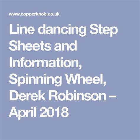 The Text Line Dancing Step Sheets And Information Spinning Wheel