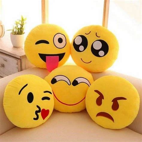 Yellow Emoji Smiley Cushions at Rs 70/piece | Kirti Nagar | New Delhi ...