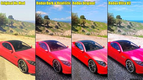 Gta Redux Original Vs Dark Realistic Vs Ultra V Vs Vanilla