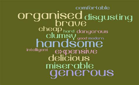 Adjectives Word Cloud WordItOut