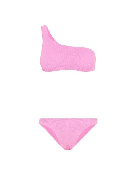 Bikini asymétrique Nancy Hunza G en coloris Rose Lyst