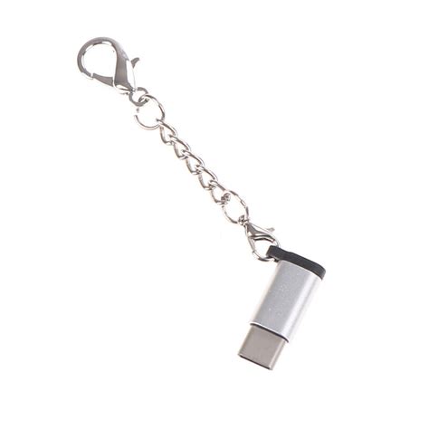 Aluminum Usb C To Micro Usb Adapter Keychain Type C To Micro Usb Connector Text Heart Thaipick