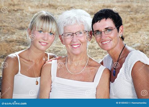 Three Generations Of Women Stock Image Image Of Caring 8100453