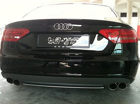 Black Pu Rear Bumper Diffuser For Audi A5 Base 2 Door Pre Facelift 2008