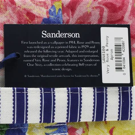 Sanderson Very Rose Peony Cotton Apron