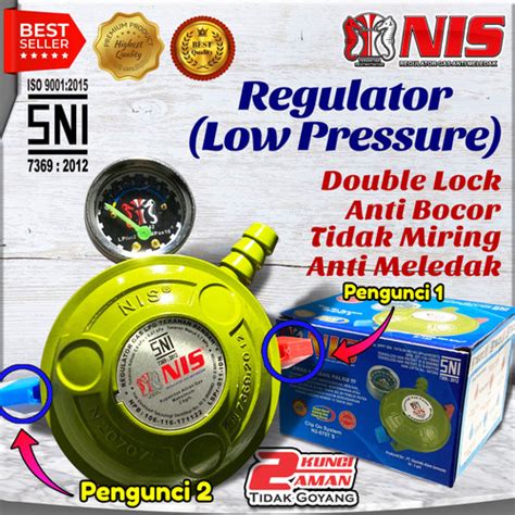 Promo REGULATOR GAS NIS 2 PENGUNCI DOUBLE LOCK Kab Tangerang Iki