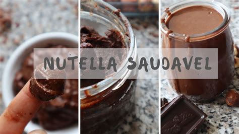 Como Fazer Nutella Saudável 3 receitas Guideline YouTube