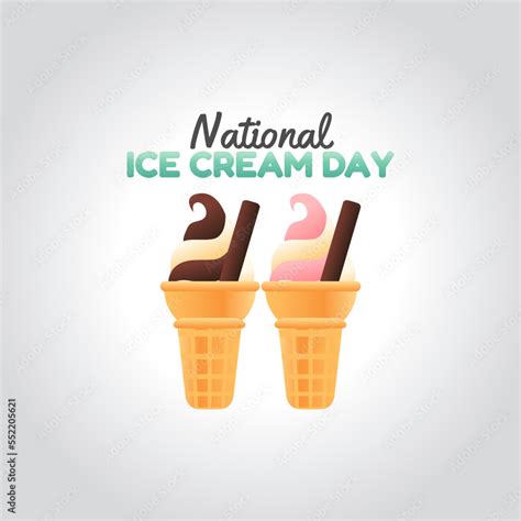 vector graphic of national ice cream day good for national ice cream day celebration. flat ...