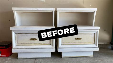 Trash To Treasure Furniture Makeover Using Chalk Paint MCM Nightstand