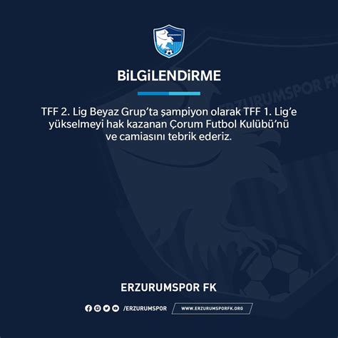 Erzurumspor Fk On Twitter Tebrikler Corumfk