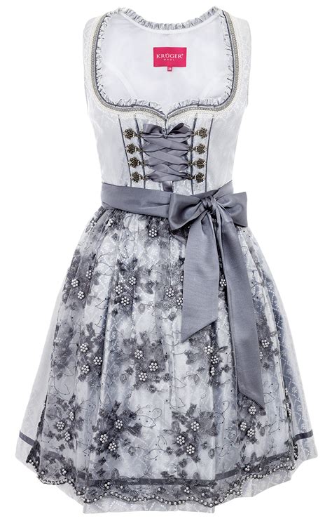 Krüger Dirndl Midi Dirndl 2tlg 60 cm SITARA hellgrau bestellen