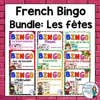 French Bingo Bundle Les F Tes By La Classe De Madame Angel Tpt