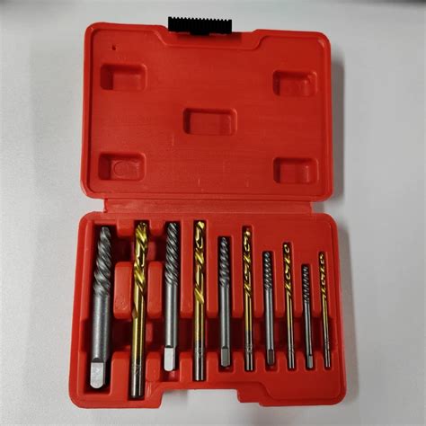 Kannino 10 Piece Screw Extractor Set And Left Hand Drill Bits Set