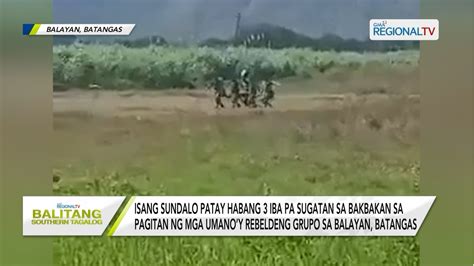 Isang Sundalo Patay Sa Engkuwentro Sa Pagitan Ng Rebeldeng Grupo