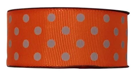 Fita De Gorgurão Poá 38mm Sinimbu Nº9 10 Metros Cor Laranja Neon Poá