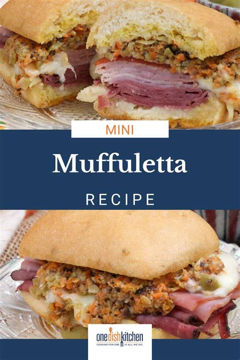 Mini New Orleans Muffuletta Recipe - One Dish Kitchen