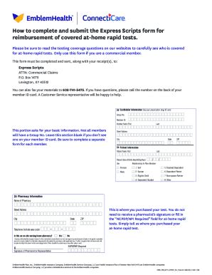 Fillable Online Express Scripts ComartBOBClaimFormPrescription