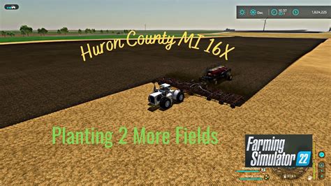 Fs22 Huron County Mi 16x Planting 2 Canola Fields And Applying Lime Using Courseplay Youtube