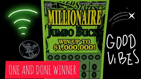 IT S A ONE AND DONE SESSION WINNER ON MILLIONAIRE JUMBO BUCKS LOTTERY