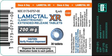 Dailymed Lamictal Xr Lamotrigine Tablet Film Coated Extended