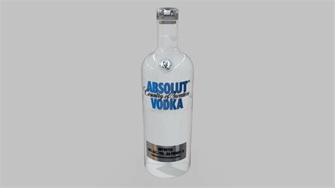 Absolute Vodka Bottle Buy Royalty Free 3d Model By Davide Specchi Davide Specchi [b107505