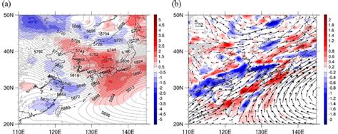 Spatial Distribution Of A 500 HPa Geopotential Height HPa And B