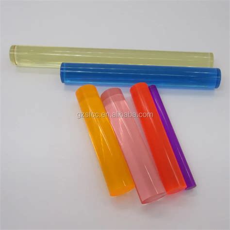 7 Different Color Clear Acrylic Plastic Rods Orange Dark Purple Amber