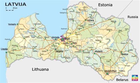 Letônia Mapas Geográficos Da Letônia Enciclopédia Global™