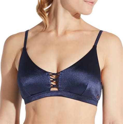 Calia By Carrie Underwood Lattice Front Peacoat Bikini Top BNWT Women