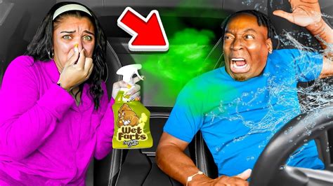 FART SPRAY IN CAR WASH PRANK - YouTube