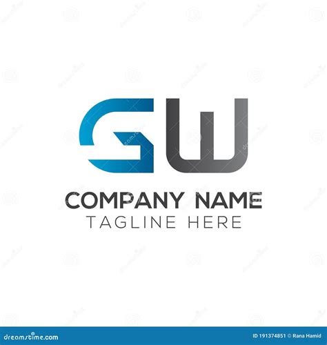 Initial Gw Letter Logo With Creative Modern Business Typography Vector