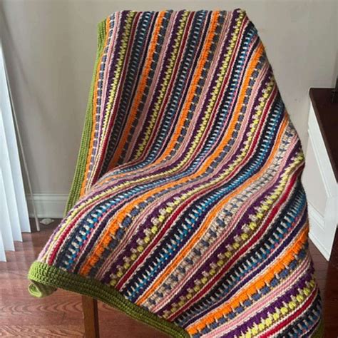 Ravelry Reversible Rainbow Blanket Pattern By Concrete Gems